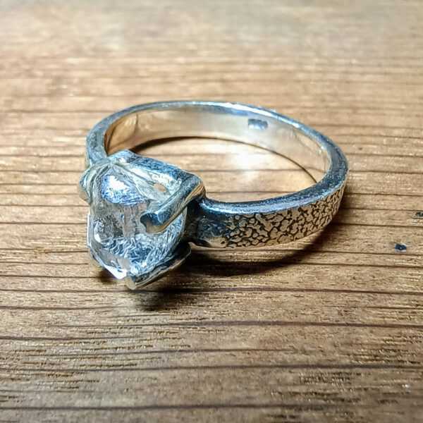 Zilveren Ring met Ruwe Bergkristal De Helderheid van de Geest (4)