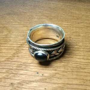 Zilveren Spinner Ring met Obsidiaan De Spiegel van de Ziel (1)